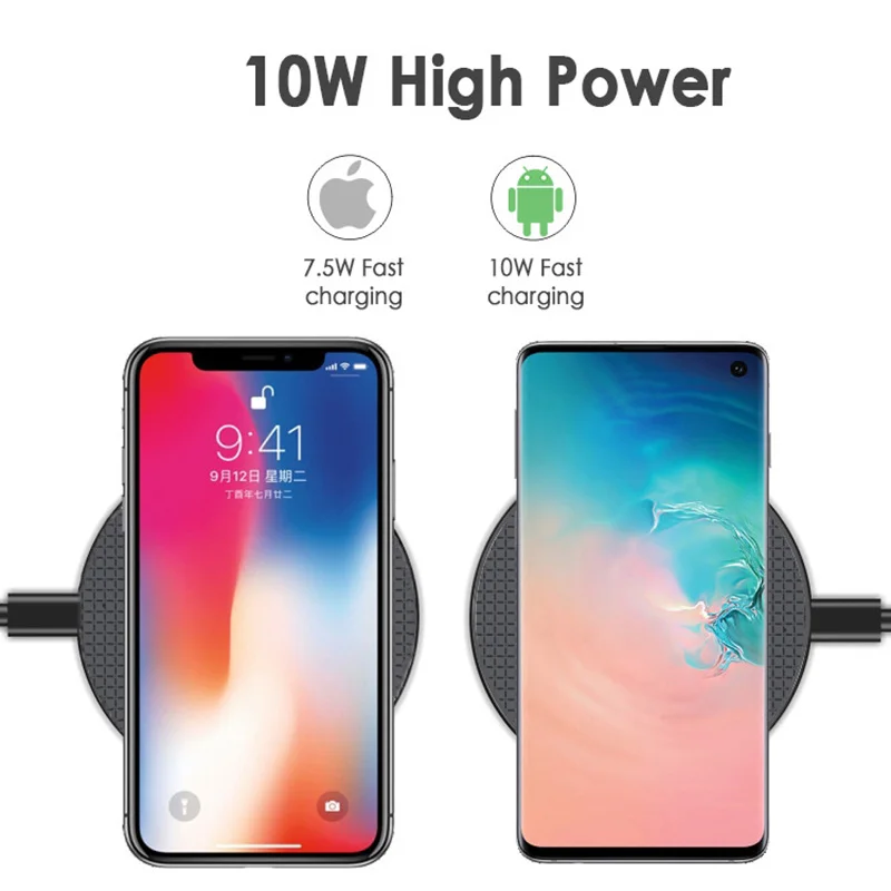 

Qi Fast Wireless Charger For Fast Charging Mobile Phones Iphone Samsung Galaxy S9 S8 S7 Note 9 8 Charger Is Safe And Not Hot