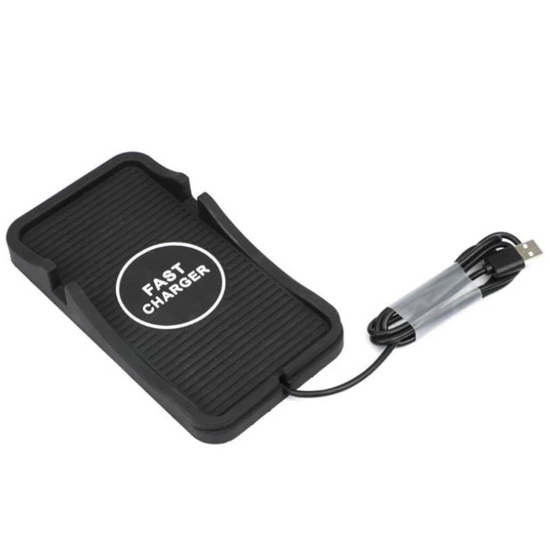 

Wireless Charging Pad Car 10W Qi Fast Charging Phone Holder Mount Non-Slip Silicone Pad Mat for iPhone 12 /12 Pro /X