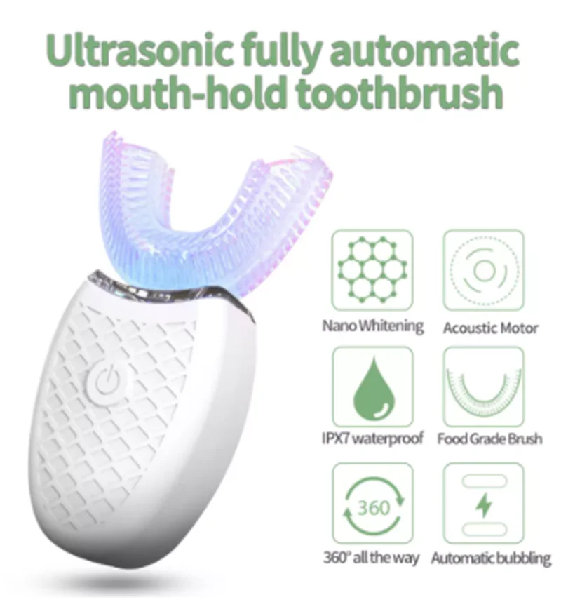 

360 градусов электрический Зубная щётка интеллигентая (ый) автоматический Sonic зубная щётка 4 режима U Тип USB Перезаряжаемые отбеливание зубов ...