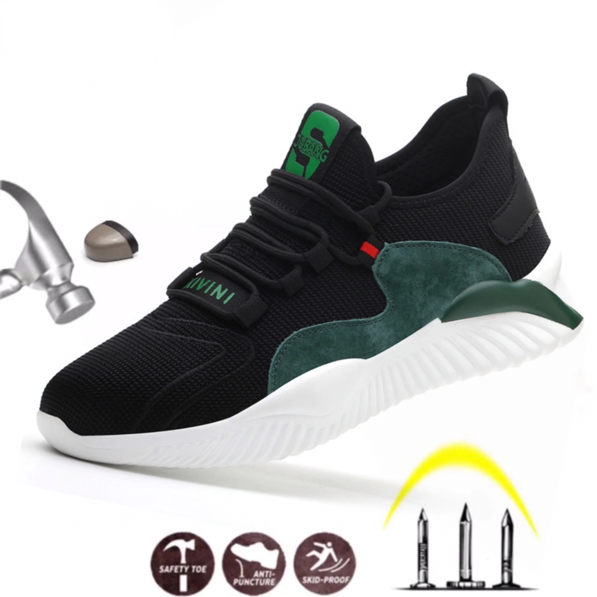 

Free shipping Work Safety Boot Men Steel Toe Safety Shoes Puncture-Proof Outdoor Sneakers Men shoes Indestructible Shoes