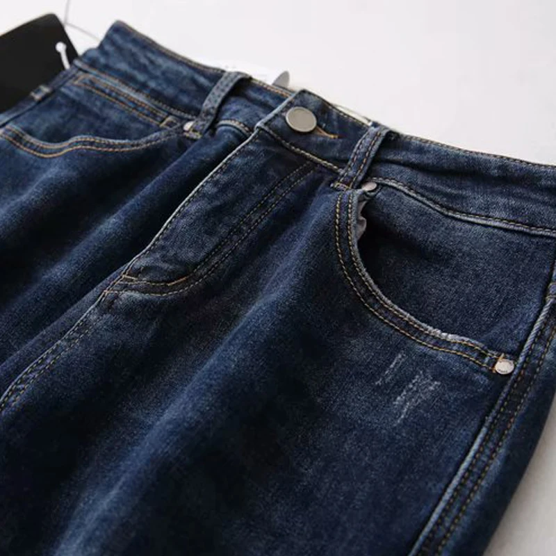 GOPLUS джинсы с высокой талией бархатные женские прямые брюки размера плюс черные