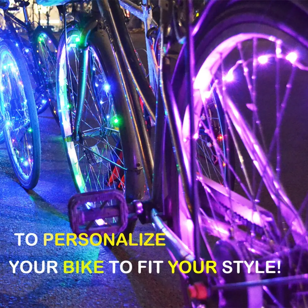 

Tire Pack LED Bicycle Wheel Lights Bright Colorful Light For Bikes Fits Front Or Rear Tire Waterproof LED Bike Wheel Lights