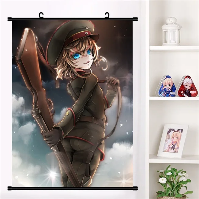 Аниме Youjo Senki Saga of Tanya the Evil Tanya Degurechaff настенный плакат с прокручивающейся стенкой Otaku коллекция домашнего декора - Цвет: E