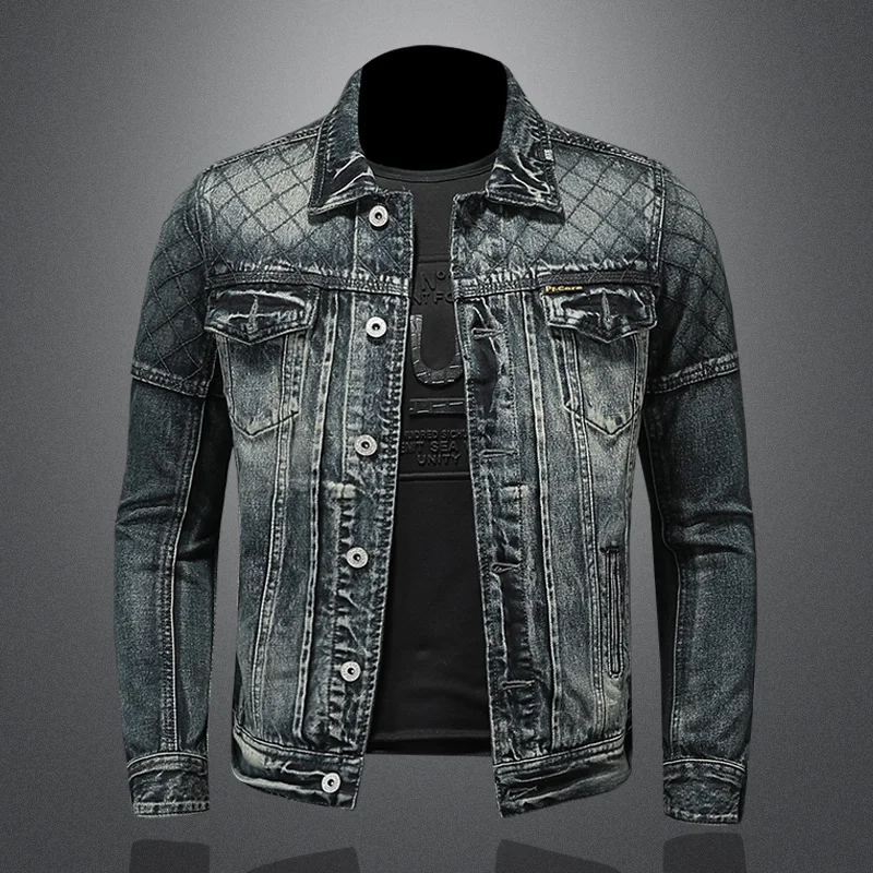 

Nice Spring Autumn High Quality Denim Jacket Men Casual Slim Coat