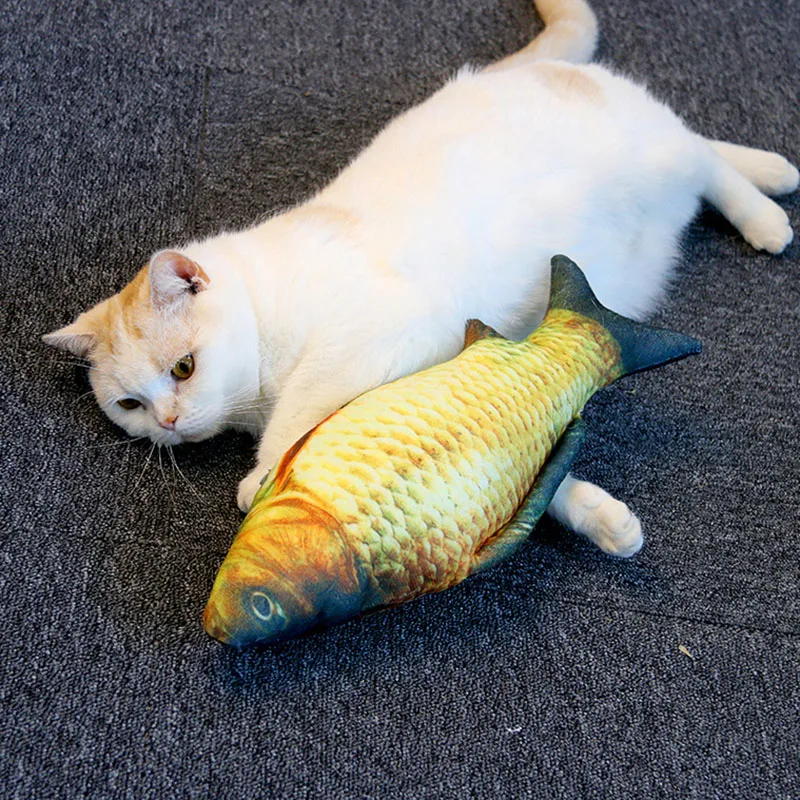 Мягкая Плюшевая 3D игрушка в форме рыбы кошки интерактивные подарки игрушки для