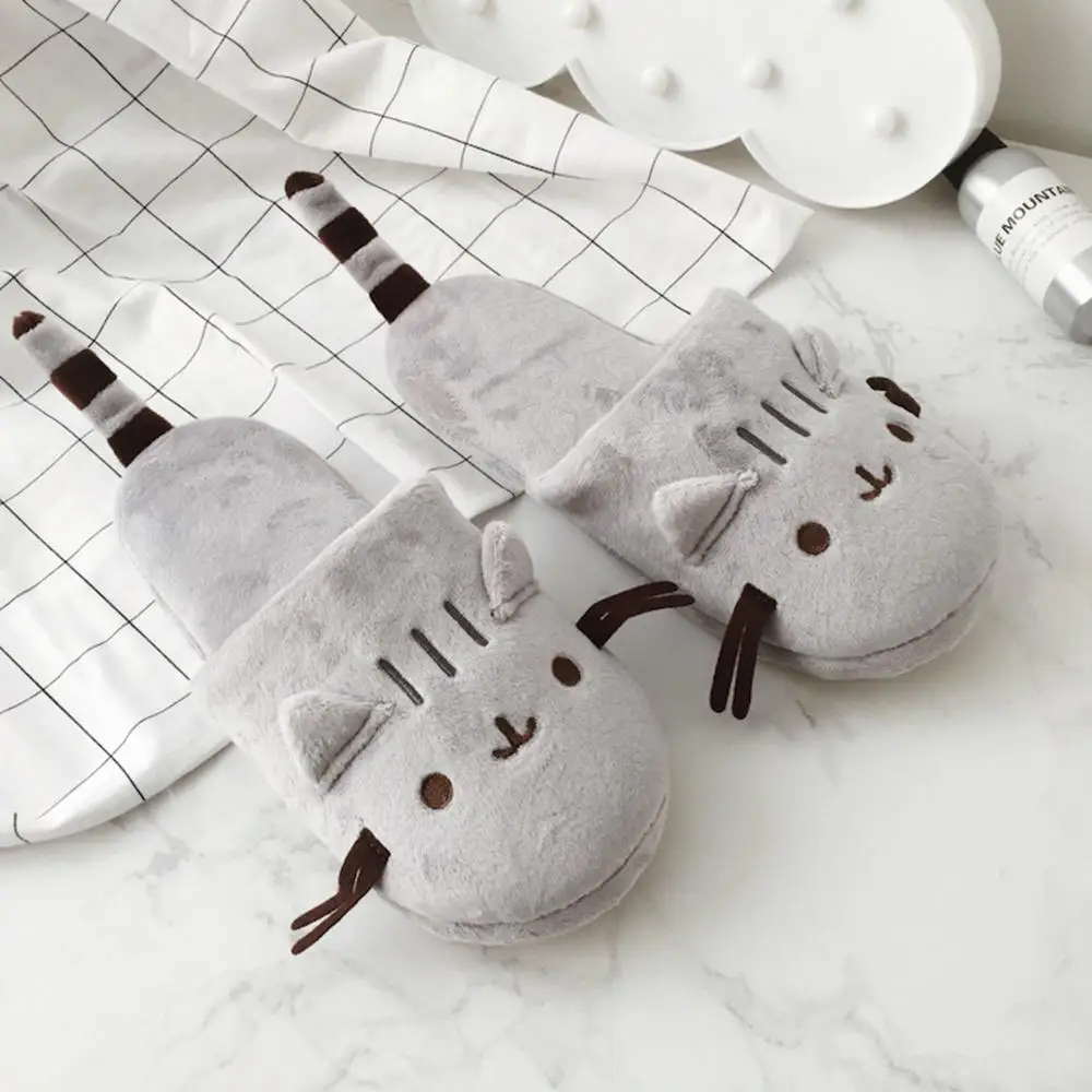 Женские хлопковые тапочки бисквит кошка кожа|Тапочки| |