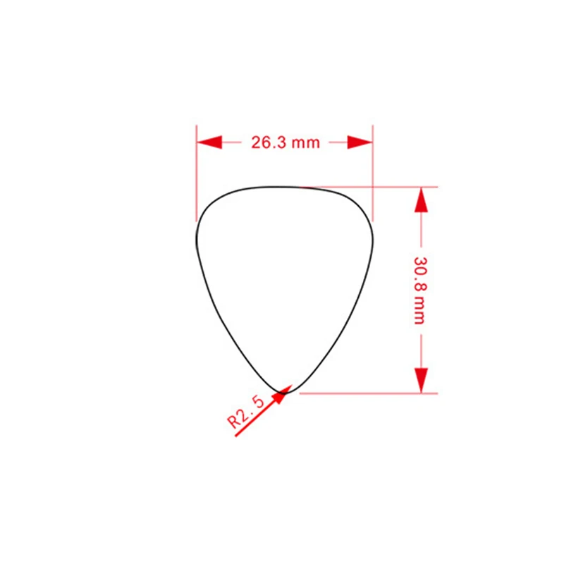 

20pcs Electric Guitar Pick Acoustic Music Picks Plectrum 0.58/0.71/0.81/0.96/1.20/1.50mm Thickness Guitar Accessories