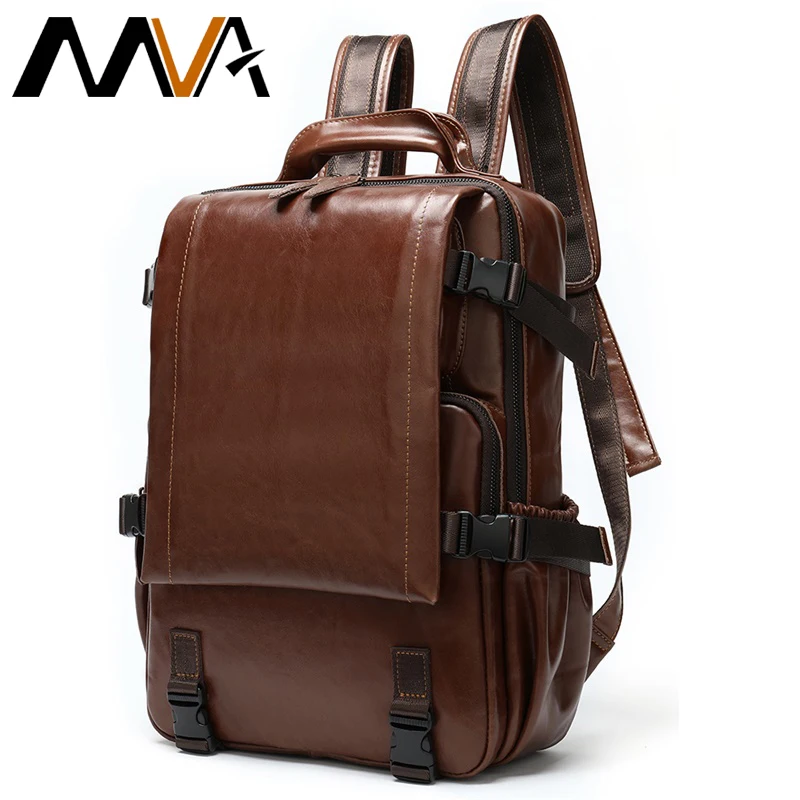Рюкзак MVA мужской из натуральной кожи 8985 | Багаж и сумки