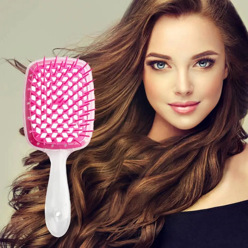 

Расческа с широкими зубьями воздуха для домашнего салона, парикмахерский Стайлинг, массажная сетчатая Расческа для кожи головы, полый инст...