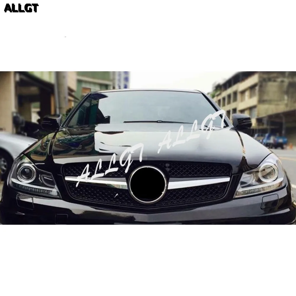 Передний бампер верхняя решетка радиатора подходящая для Mercedes Benz W204 C Class 2008 2009 2010