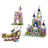 disney princess sleep beauty fairy tale micro diamond block cinderella dream castle toy ariel royal celebration boat nanobrick