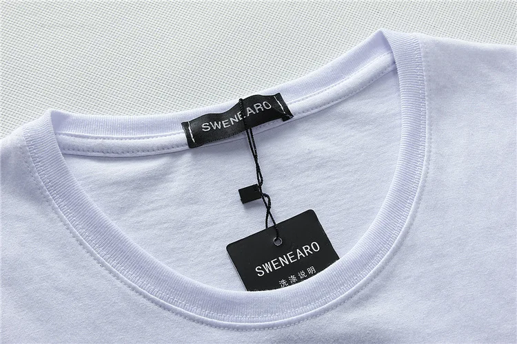 

10115-Men's short-sleeved t-shirt men's summer solid color loose half-sleeved compassionate cotton round neck simple top