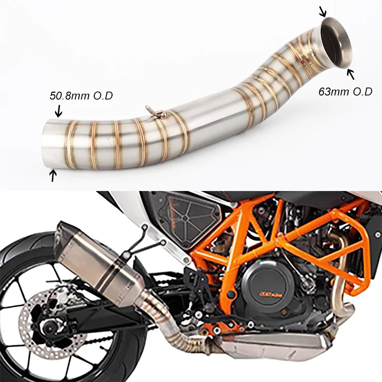 Мотоциклетные трубы средней для KTM 690 DUKE Silp на 51 мм выхлопная система DUKE690 duke