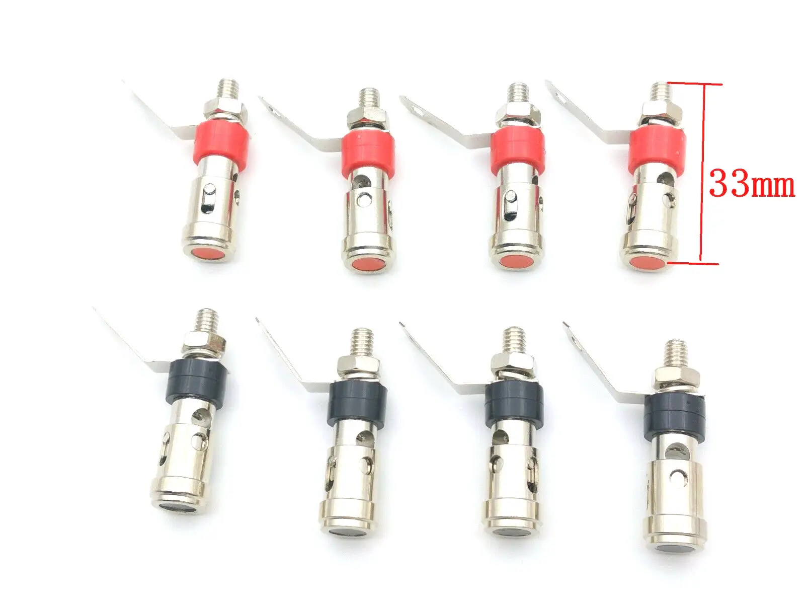 50 шт покрытые серебром мини 2 мм зажимный винт аудио усилитель Терминал с