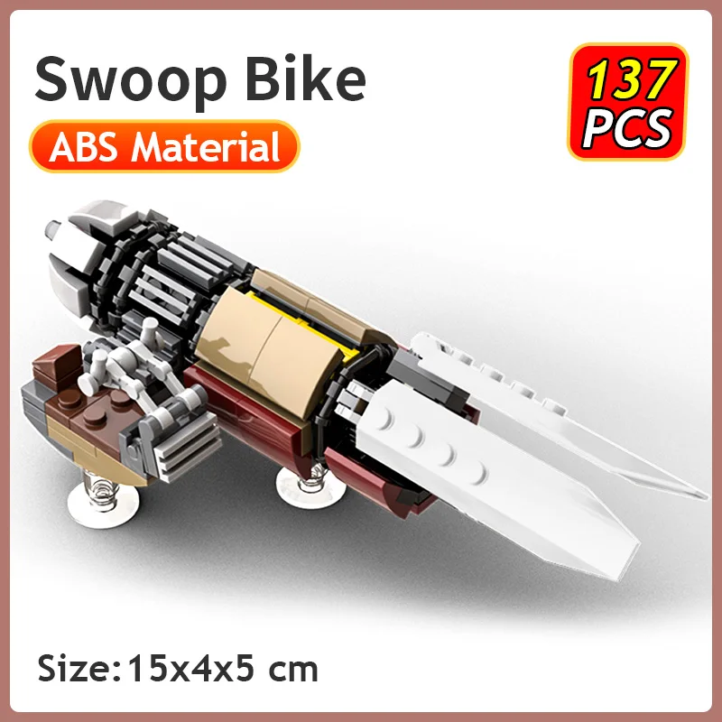 

Star Military Plan Series Swoop-Bike Building Blocks MOC Creative Space Speeder Bike Model Bricks Kids Educational Toy Xmas Gift