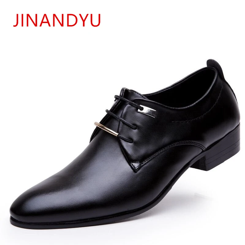 Деловые кожаные туфли для мужчин заостренный носок на шнуровке деловые классические оксфорды