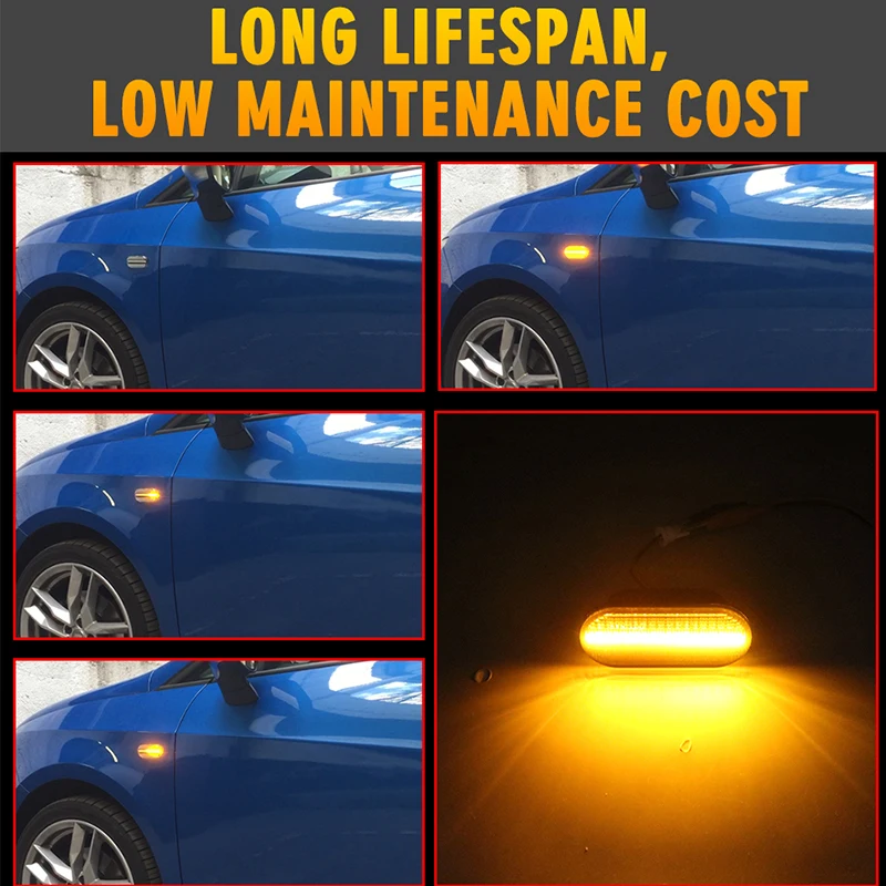 Последовательный световой сигнал hlxg дымчатый Динамический светодиодный боковой