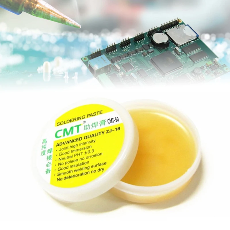 

CMT-50g Rosin Flux Soldering Paste Welding Soldering Tin Cream Grease Paste Flux for PCB BGA PGA SMD Repair Solder Paste