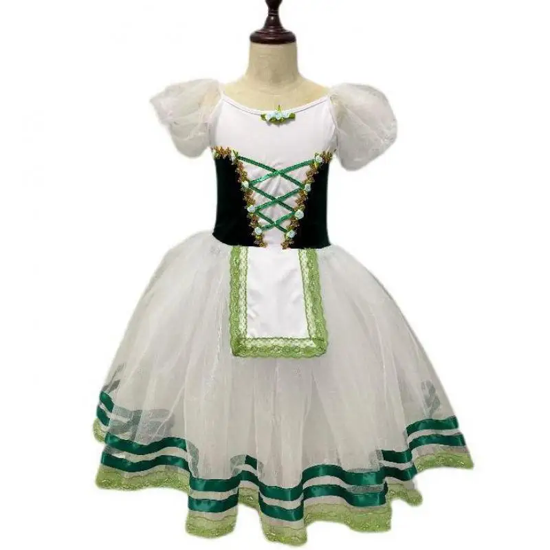 Балетное платье для девочки Жизель длинное романтическое профессиональное