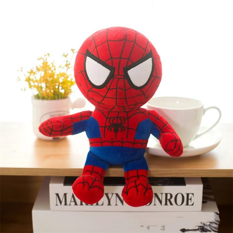 25cm The Avengers 4 Plush Toys Iron Man Deadpool Thanos Spiderman Stuffed Plush Toys Super Hero Doll Soft Toy