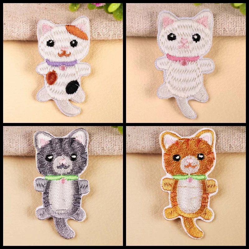 

Preferential package combination embroidery animal cat patch cloth sticker iron applique on clothes can be washed for children