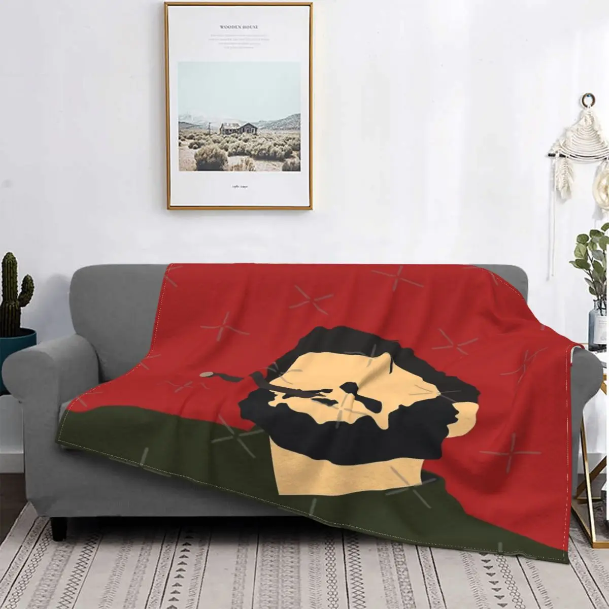 

Che Guevara-Manta con ilustración, colcha para cama a cuadros, cubierta de playa, Sudadera con capucha, colchas y colcha