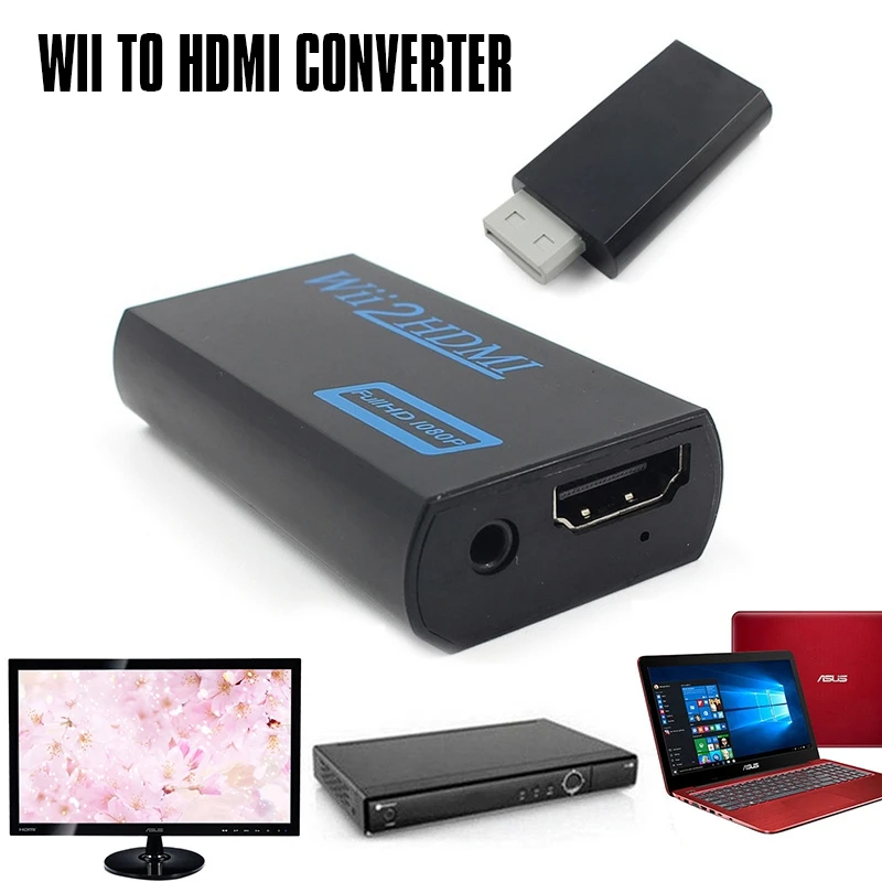 Топ 3 5 мм аудио Выход Jack для W ii к HDMI ii2HDMI Full HD FHD 1080P конвертер адаптер| |