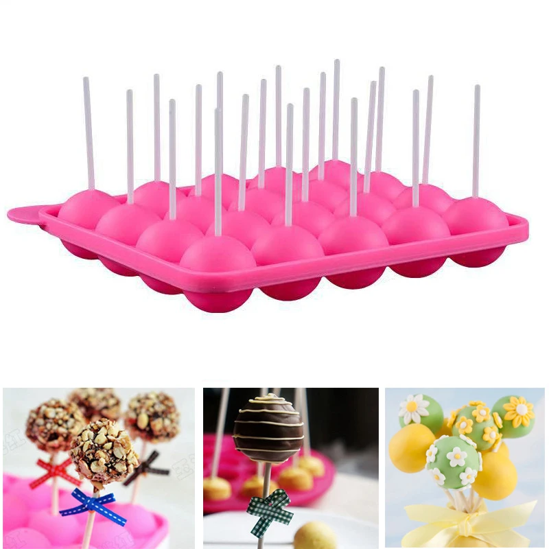 

Силиконовая Круглая Форма для леденцов с 20 отверстиями, сферические формы для шоколада, формы для конфет, формы для выпечки, инструменты для...