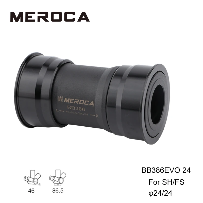

MEROCA BB386 road bike press-in bottom bracket 24mm Crankset Center Adapter