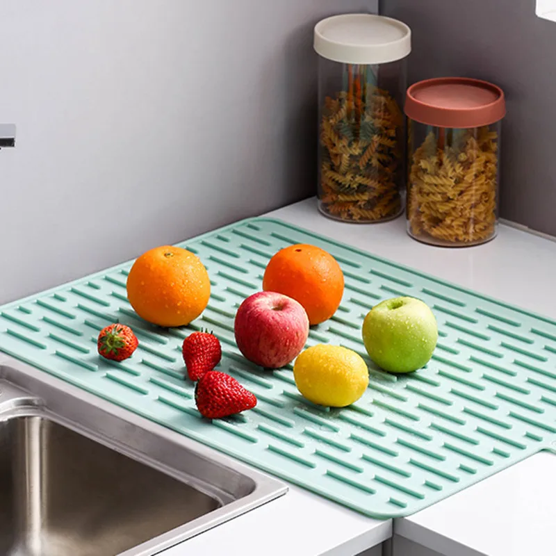 

Silicone Holder Mat Kitchen Heat Non-slip Resistant Trivet Pot Tray Straightener Insulation Mats with Rich Colors