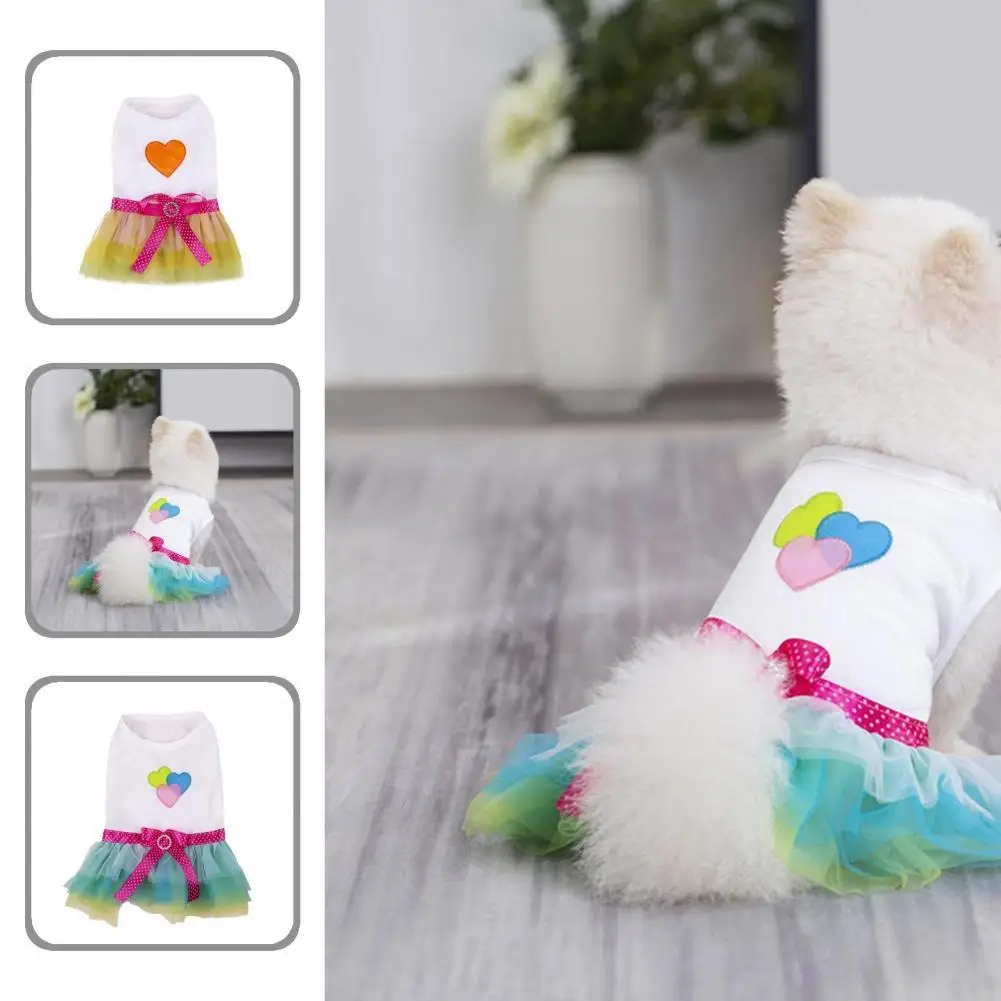 

Lightweight Beautiful Fashion Puppy Mesh Skirt Soft Texture Pet Dress Adorable for Teddy