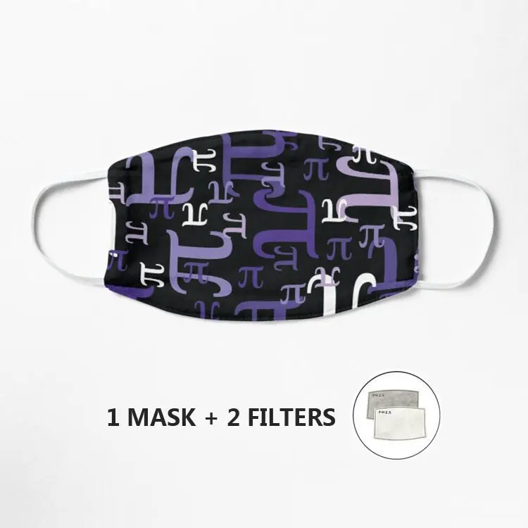 

Лиловая маска Pi (фиолетовая), цветная черная маска Pm2.5, маска против загрязнения для велосипеда, дышащая маска для рта, маска от загрязнения