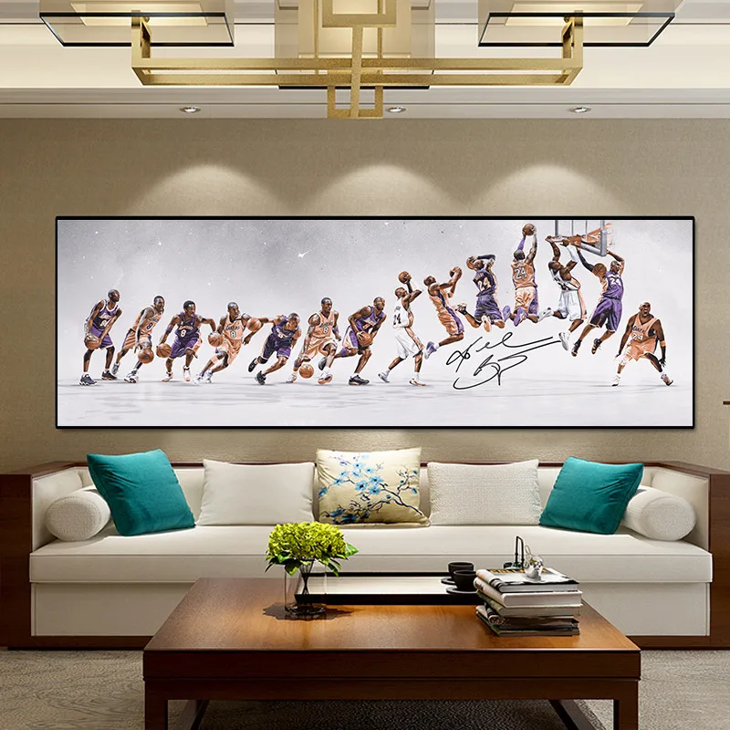 Баскетбольная звезда классические плакаты Кобе и принты Картина на холсте
