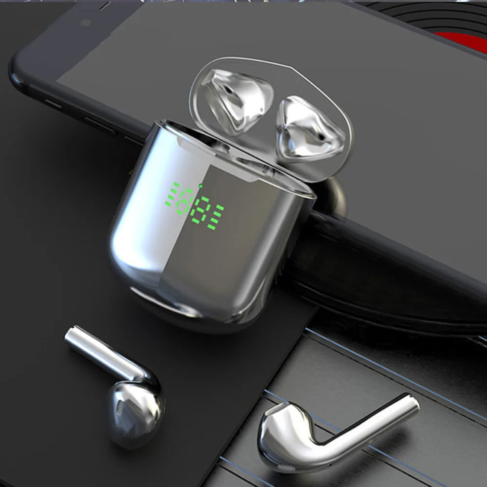 

LED TWS Wireless Headphones HiFi Stereo Earbuds Wireless Charging Sport Bluetooth Earphone Headset supports wireless charging