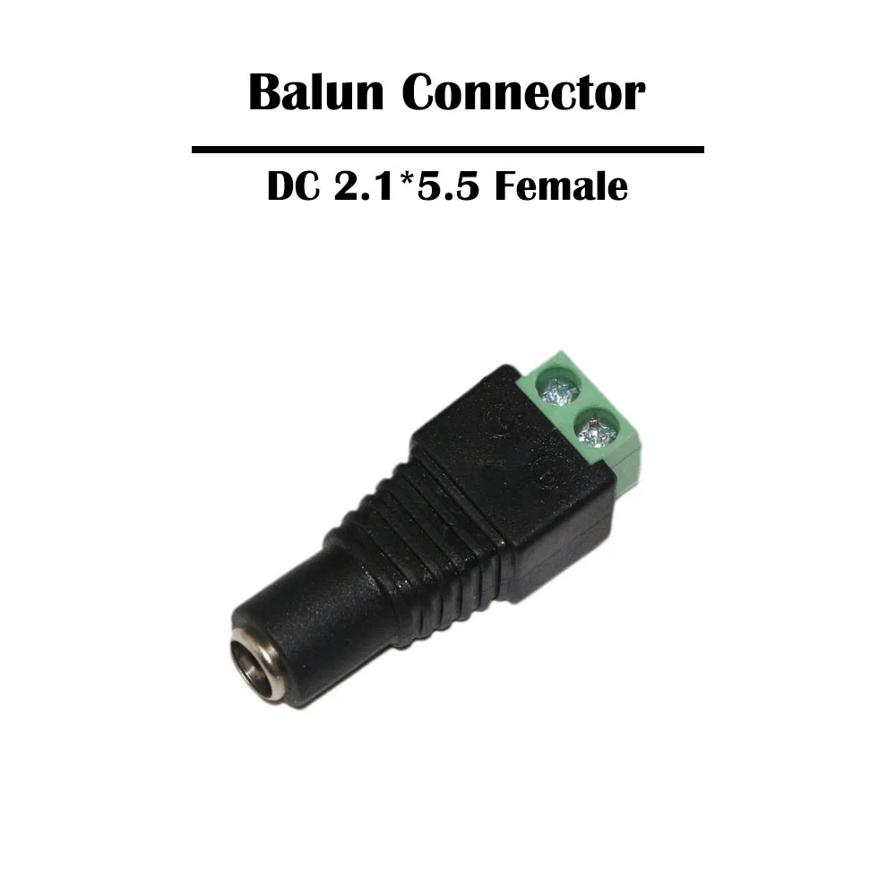 10 шт./лот коаксиальный Cat 5e BNC Balun to DC 2 1*5 5 штекер/гнездо для камеры видеонаблюдения