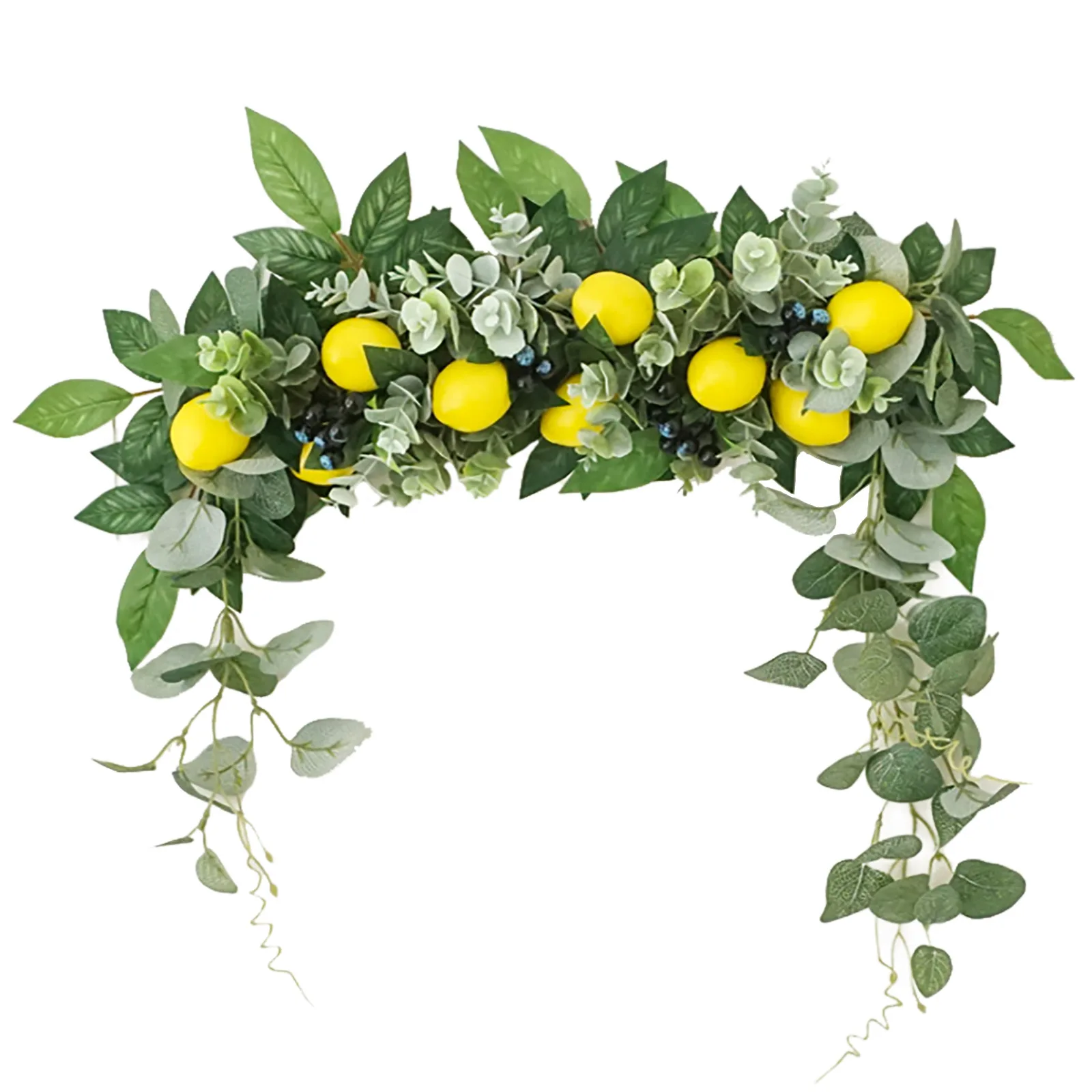 Украшение для двери искусственное растение венок лимон дверь подвеска украшение