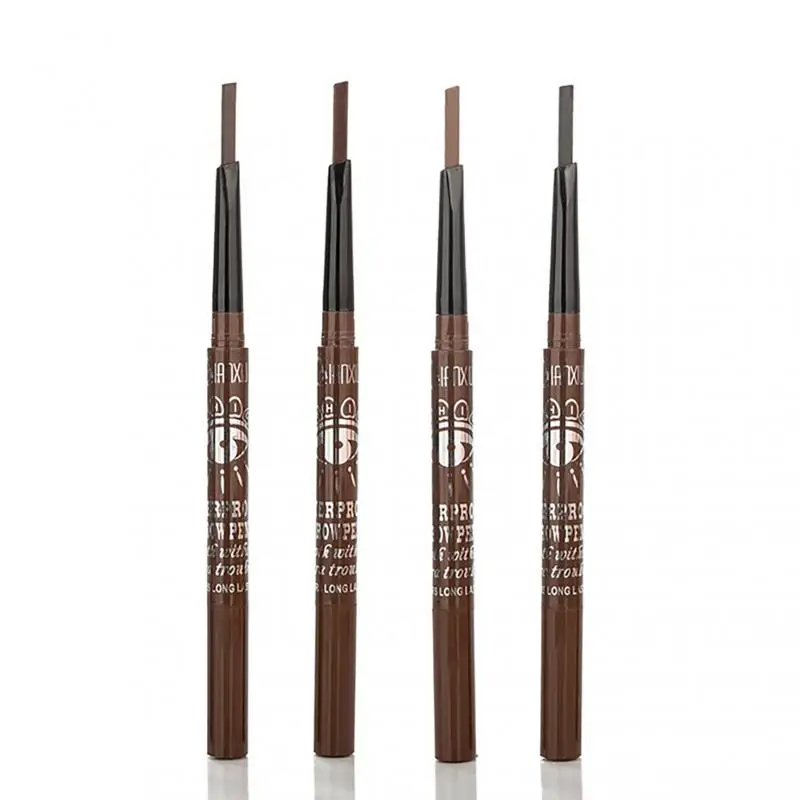 

4 Colors Ultra-fine Double-headed Eyebrow Pen Small Triangle Waterproof Sweat-proof Long-lasting Non-clumping Free-cutting TSLM1
