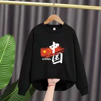 2022 autumn spring sweatshirts for boys girl childrens clothing chinese style cotton long sleeve pullover sweatshirts