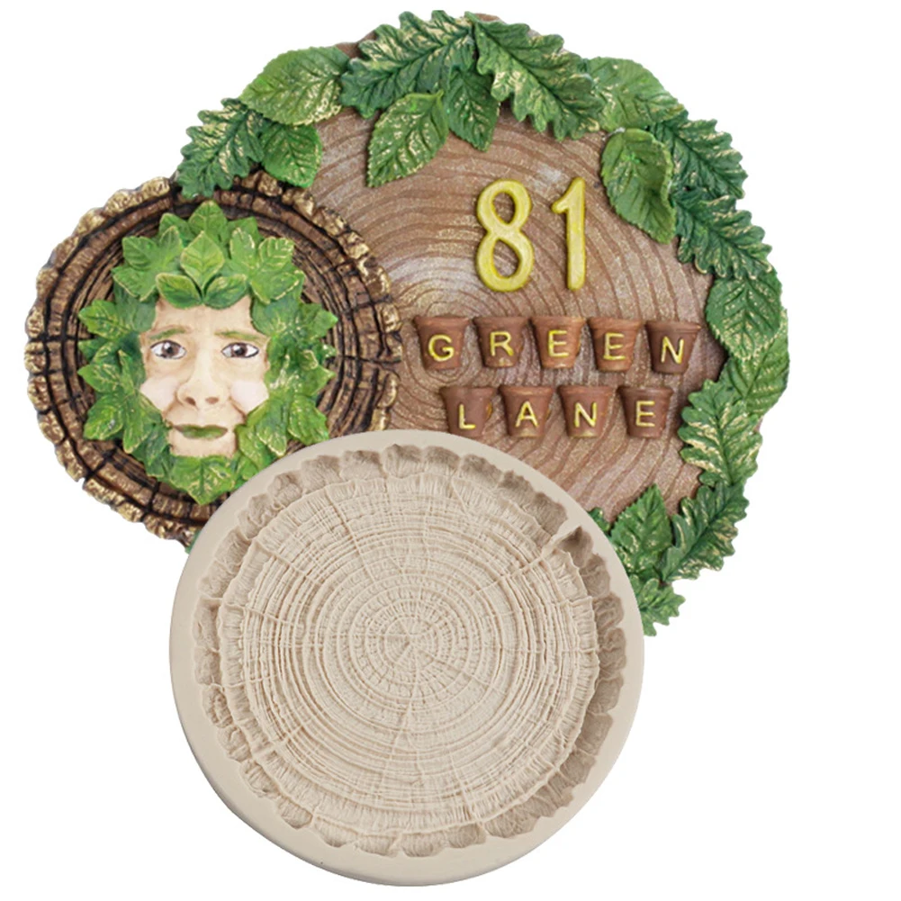 

3D Tree Stump Pudding Cake Mold Silicone Mold Mousse 3D Ice Cream Decoration Decorating Tools Fondant Molds Kitchen Tools
