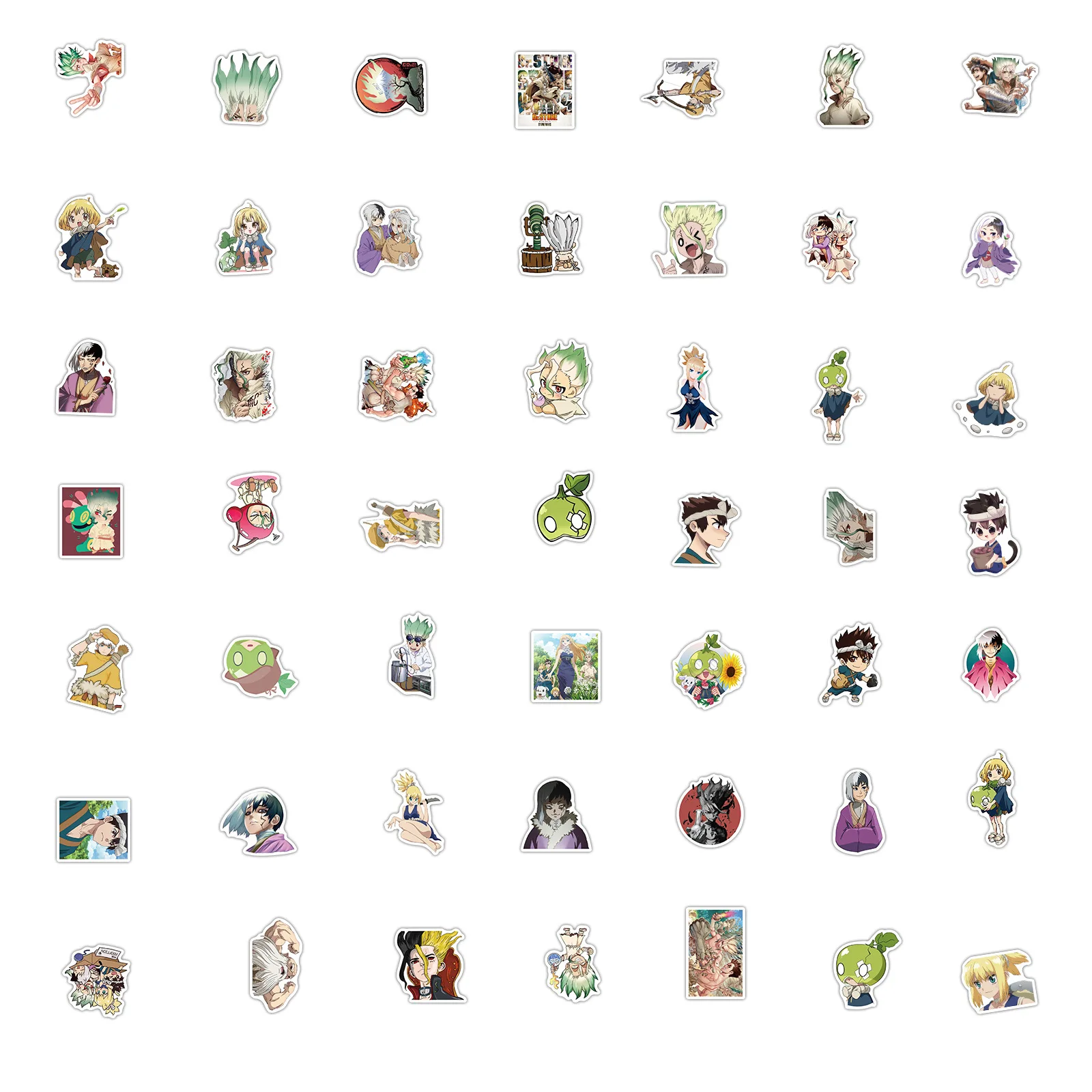 Наклейки японские с рисунком доктора камня 10/50/100 шт. | Игрушки и хобби