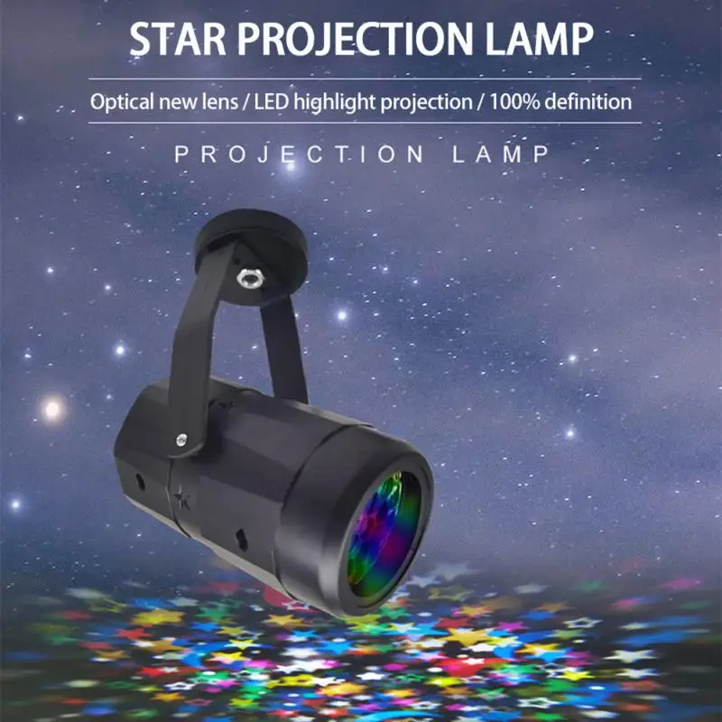 

Star Night Light Star Projector Christmas Projector Sound Activated Rotating Disco Lamp Bedroom Decoration For Party Navidad