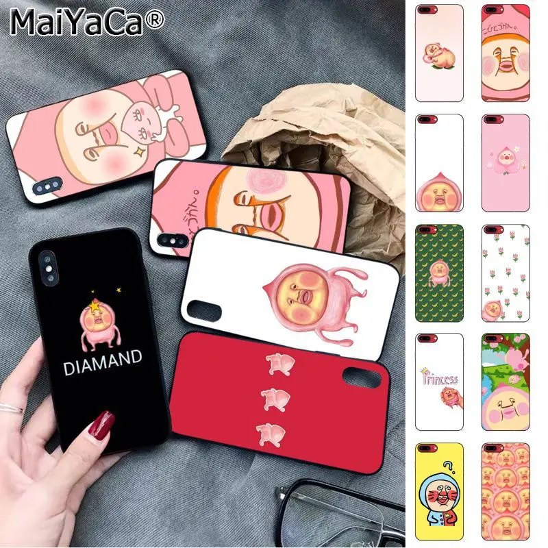 Розовый персиковый кобито MaiYaCa! Чехол для телефона Kobito Apple iphone 11 pro 8 7 66S Plus X XS MAX SE XR |