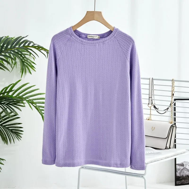 

Basic Round O Slim Sweater Pullover Women Autumn Winter Casual Long Sleeve Sweater for Women Female Chic Jumpers Top Plus Size