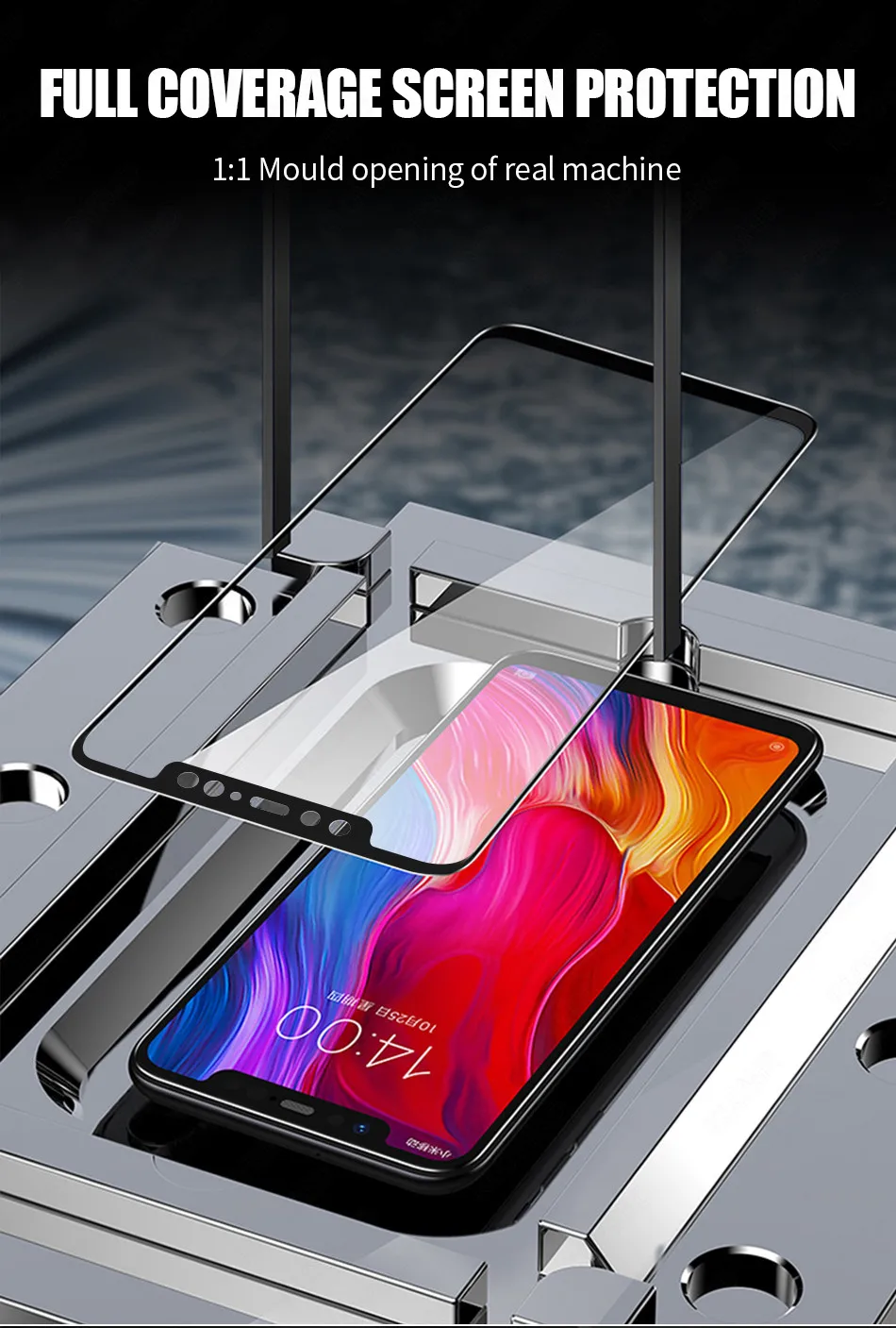 Закаленное стекло с полным покрытием 6D для Xiaomi Mix3 F1 9 8 CC9 SE защитное на весь экран