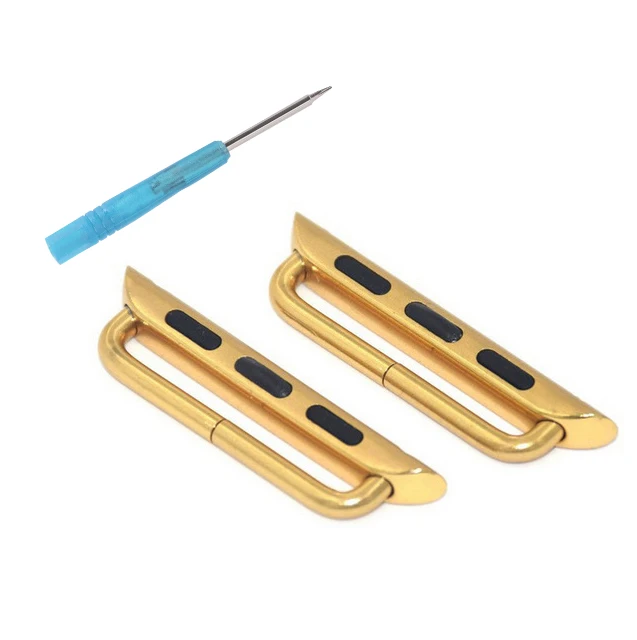 Gold with tool Для Apple Watch Series 4 3 2 1 адаптер 38 мм 42 мм iwatch band 44 мм 40 мм адаптер Аксессуары бесплатный инструмент - Цвет ремешка: Gold with tool