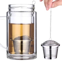 stainless steel mesh filter tea infuser tea ball strainer herbal spice ball tea coffee filter durable kitchen teapot accessories