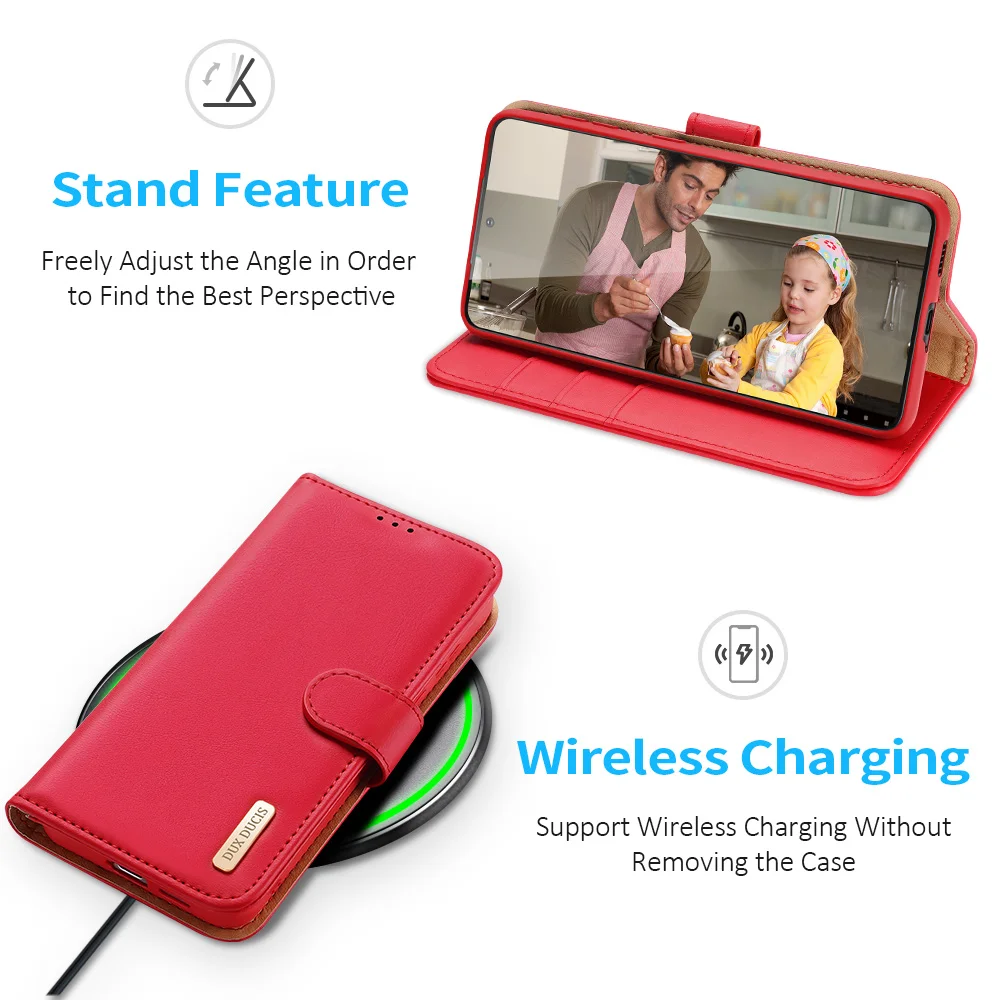 For Samsung Galaxy S21 Plus 5G Case DUXDUCIS Hivo Series Flip Cover Luxury Leather Wallet Case Full Good Protection Steady Stand