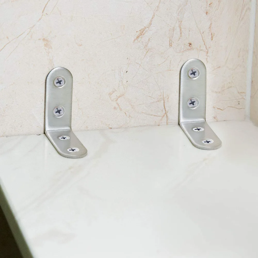 

8pcs Corner Brace Brackets Stainless Steel Corner Angle Bracket Fixed Fittings