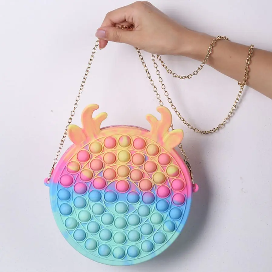 Непоседа упаковка игрушек Анти Стресс сумки через плечо Макарон снятие стресса