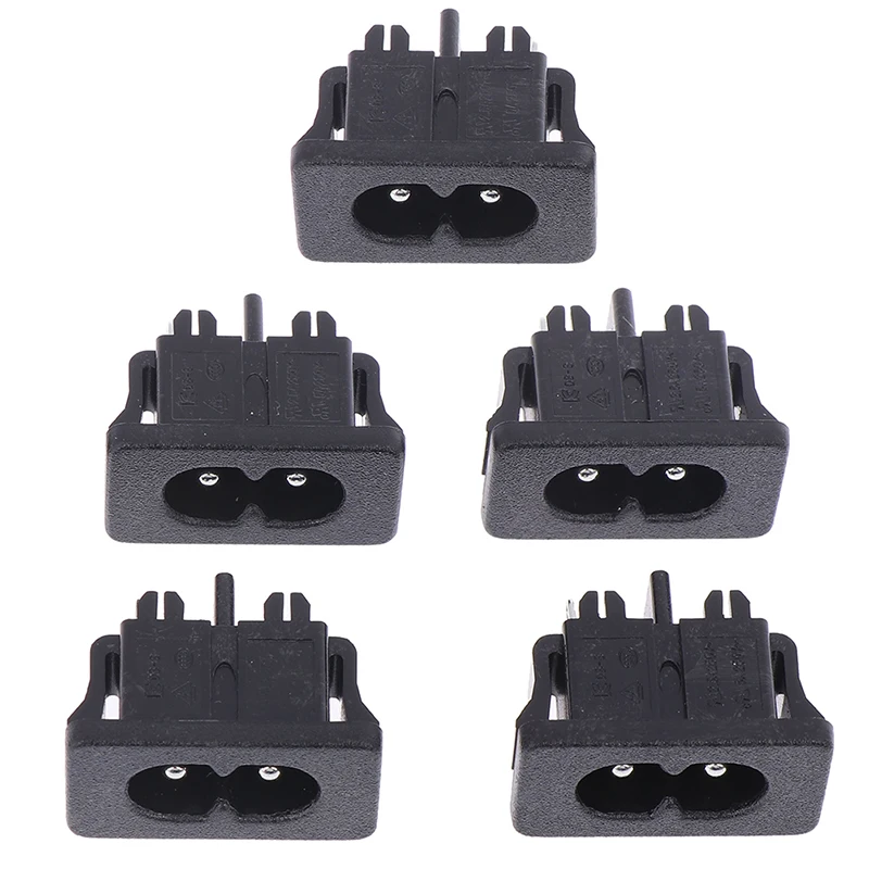 5 шт. AC250V 2.5A 2Pin IEC 320 C8 Резьбовая оправа гнездо входа муфтовый стыковочный